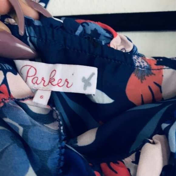 Parker Lorenzo Floral  Halter Cold Shoulder Dress - Picture 5 of 6